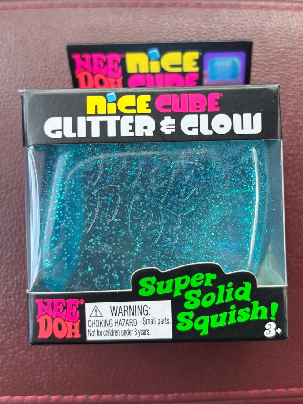 NeeDoh Nice Cube Glitter & Glow - Teal